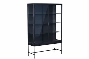 Vitrineskab i Metal/jern H170xB110x40cm med glashylder